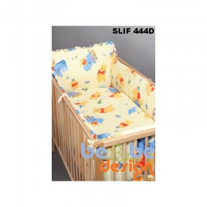 Bebe Design Set lenjerie imprimata 4 piese pentru patut 140 x 70 Funny
