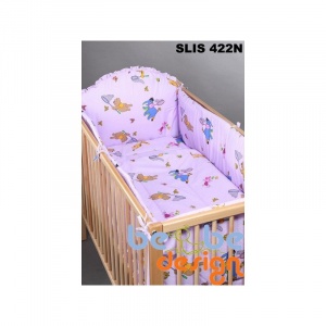 Bebe Design Set lenjerie imprimata 4 piese pentru patut 120 x 60