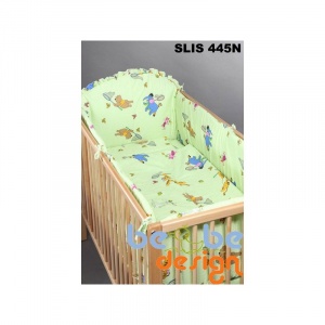 Bebe Design Set lenjerie imprimata 4 piese pentru patut 140 x 70