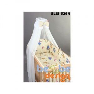 Bebe Design Set lenjerie imprimata 5 piese pentru patut 120 x 60