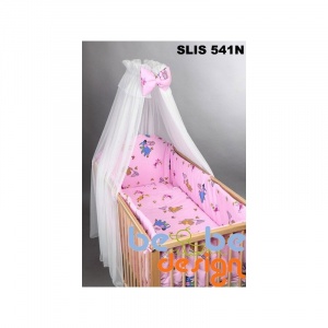 Bebe Design Set lenjerie imprimata 5 piese pentru patut 140 x70