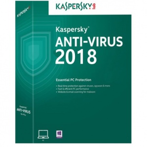Kaspersky Antivirus 2018, 1 PC, 1 an, Renew, Retail KL1171X5AFR
