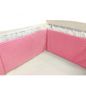 Deseda Aparatori laterale cu volanase si buline 120x60 h30 cm roz