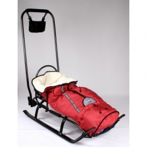 Skyline Sanie Salto cu saculet material polar Rosu