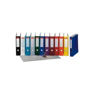Esselte Biblioraft A4, plastIfiat PP, margine metalica, 75 mm, Economy - gri