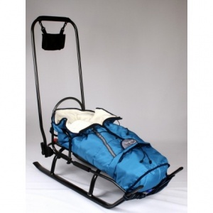 Skyline Sanie Salto cu saculet material polar Albastru