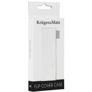Kruger&Matz Husa protectie tip book KM0031 White pentru Live