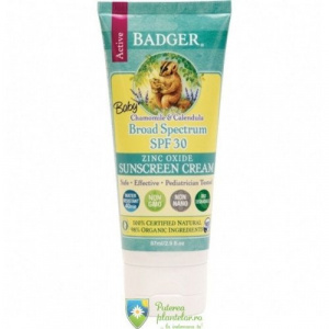 Badger Crema protectie solara SPF30 cu musetel pentru Bebelusi Bio 87 ml