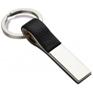 Breloc lucios cu piele neagra