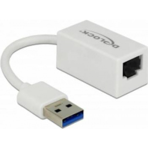 Delock Adaptor Retea RJ45 - USB A Alb 65905
