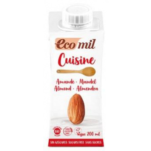 Ecomil Crema vegetala bio gatit din migdale natur 200 ml
