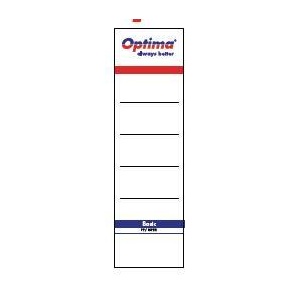 Optima Etichete albe pentru biblioraft 75 mm , 10/set