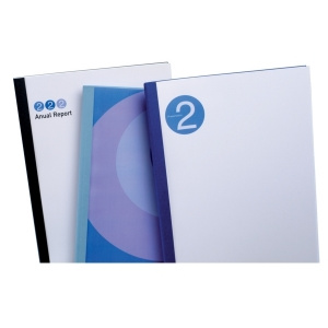 GBC Coperta cu aspect de piele pentru legare termica A4 40 coli albastru roial 100 buc/set EIB451027