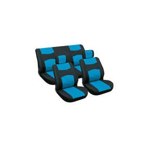 Carpoint Huse scaun Standard 6buc - Negru/Albastru