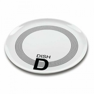 Nava Platou rotund din portelan, 31,5 cm, seria Lines, HP0881R-837B, Alb