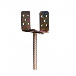 Strend Pro Suport stalp tip U fixare in beton, latime reglabila, cu talpa fixa Casu, 0-110 mm, Zn 429385