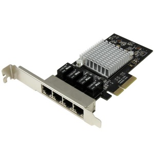 StarTech.com 4-Port Gigabit Ethernet Network Card - PCI Express, Intel I350 NIC ST4000SPEXI
