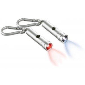 Breloc cu carabina si LED