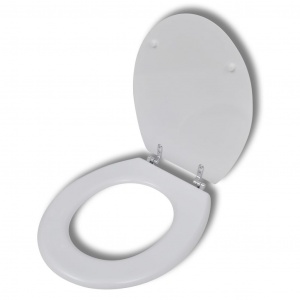 vidaXL Capac WC MDF design simplu Alb