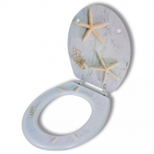 vidaXL Capac WC MDF design stea de mare