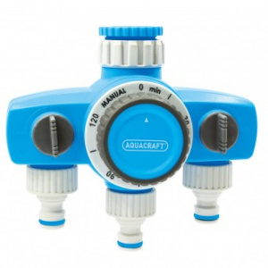 Aquacraft Distribuitor furtun cu 3 cai 290030, cu timer mecanic