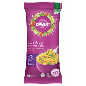 Davert Rice cup (orez) indian curry bio 67g