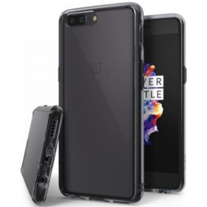 Ringke Protectie spate Fusion Smoke Black pentru OnePlus 5 (Transparent)