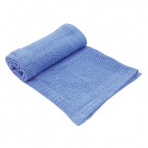 KikkaBoo Paturica celulara din bumbac 70x100cm Blue
