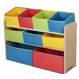 Delta Organizator jucarii cu cadru din lemn Deluxe