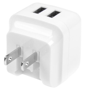 StarTech.com Dual-port USB wall charger - international travel - 17W/3.4A - white USB2PACWH