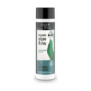 Organic Shop Sampon fortifiant cu argila si extract de alge Blue Lagoon, 280 m