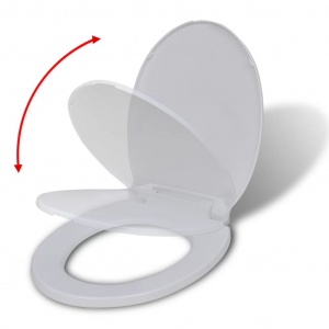 vidaXL Capac WC rotund cu închidere silențioasă, alb