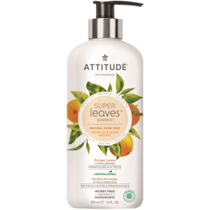 Attitude Superleaves Sapun de maini din frunze de portocala si proteina de soia, 473 ml