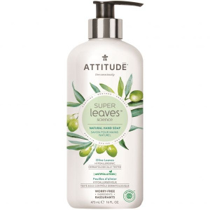 Attitude Superleaves Sapun de maini din frunze de maslin & ulei din seminte de struguri, 473 ml