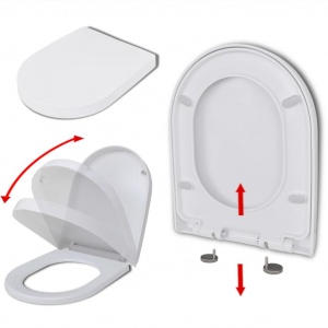 vidaXL Capac WC pătrat cu închidere silențioasă 141765