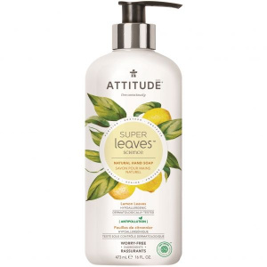 Attitude Superleaves Sapun de maini din frunze de lamai si ceai alb, 473 ml