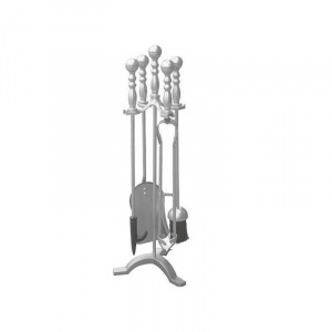 Strend Pro Set stativ 4 unelte pentru semineu FT53S, 53 cm, Nichel
