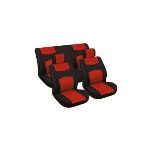 Carpoint Huse scaun Standard 6buc - Negru/Rosu