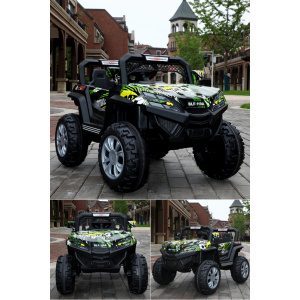 KikkaBoo Jumbo Jeep Green graffiti