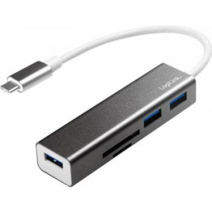 LogiLink USB-C 3.0 hub, 3 port, with card reader UA0305