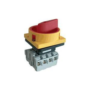Tracon Electric Întrerupator separator de siguranţă cu zăvorâre, în carcasă, galben - 400V, 50Hz, 32A, 4P, 7,5kW, 64x64mm, IP65 TSS-324T65S
