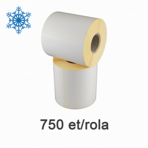 ZINTA Role etichete semilucioase 100x70mm, pentru congelate, 76 mm core, 750 et./rola - 100X70X750-76-SGP-DF