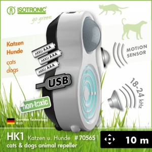 Isotronic Aparat anti caini pisici cu ultrasunete portabil HK1 70565