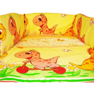 MyKids Aparatoare laterala Dino roz 140x70