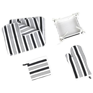Heinner Set bucatarie 15 piese Alb cu Negru