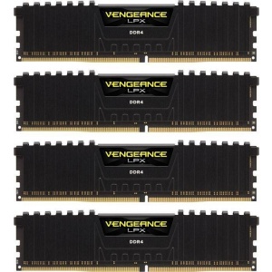 Corsair Vengeance® LPX 32GB (4x8GB) DDR4 DRAM 3200MHz C16 Memory Kit - Black (CMK32GX4M4B3200C16)