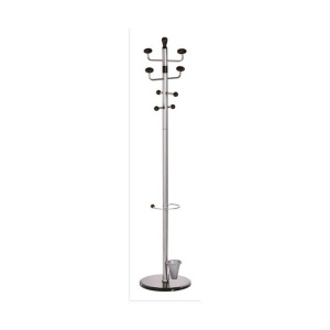 Alco Cuier metalic argintiu cu accesorii negre, 180/38cm, AL-2801
