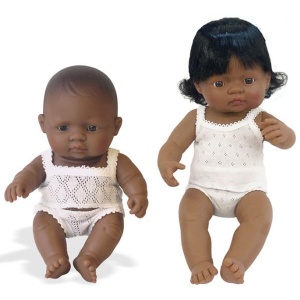 Miniland Baby hispanic (fata) Papusa 40cm