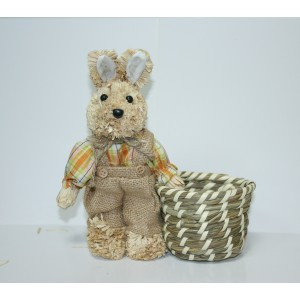 AFI Decoratiune iepuras cu cosulet 22 cm