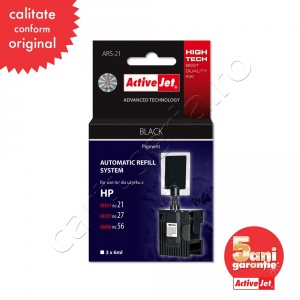 ActiveJet Sistem Kit automat de refill black pentru HP 21 HP 27 HP 56